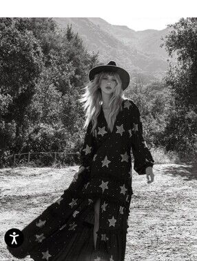 Nasty Gal NWT Black Star Embellished Tiered Dress